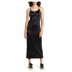 iets frans Black Satin Slip Midi Dress Size Small Urban Outfitters NWT $59 Sexy